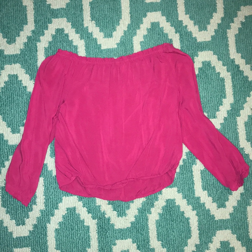 Pink Off-the-Shoulder Top - Picture 2 of 4